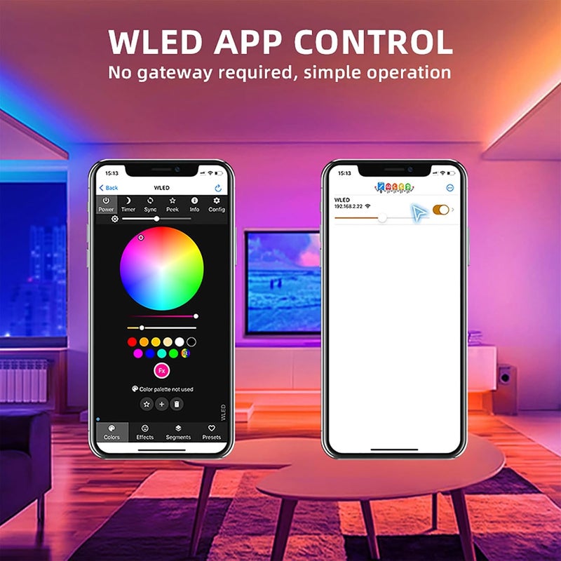 WeGoIOT ESP32 WLED LED Strip Controller with 16A Fuse Dynamic RGB IC DIY Port WiFi App Control Easy Wiring Terminal for WS2811 WS2812B SK6812 SM16703P FCOB Addressable Strip Light - Image 2